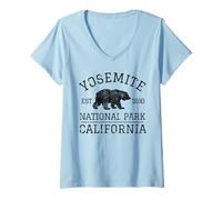 Donna Parco Nazionale Yosemite Maglietta con Collo a V
