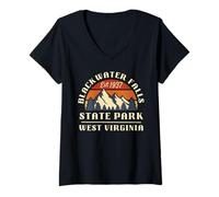 Donna Parco statale di Blackwater Falls Maglietta con Collo a V