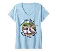 Donna Parco statale di Blackwater Falls Maglietta con Collo a V