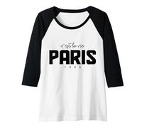 Donna Parigi Francia C'Est La Vie Souvenir Francese Maglia con Maniche Raglan