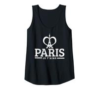 Donna Paris Je T'aime France Torre Eiffel souvenir francese regalo Canotta