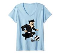 Donna Parroco di Calcio Maglietta con Collo a V