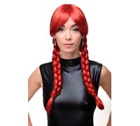 Donna Parrucca Cosplay Rosso Fuoco Corde Intrecciate Scolaretta 3446-137