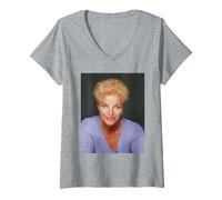 Donna Pat Butcher Attore Pam St Clements Eastenders 1998 Maglietta con Collo a V