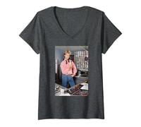 Donna Pat Sharp Presentatore TV Radio DJ Fun House 1993 Maglietta con Collo a V