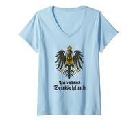 Donna Patria Germania, Aquila tedesca, Germania Maglietta con Collo a V