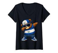Donna Patrimonio Ispanico Salvadoregna El Salvador Dabbing Bambini Maglietta con Collo a V