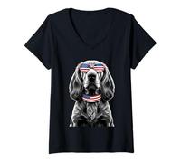 Donna Patriotic USA English Springer Spaniel Maglietta con Collo a V