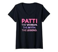 Donna Patti La Donna Il Mito Leggenda Nome Personalizzato Donne Maglietta con Collo a V