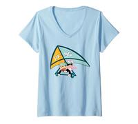 Donna Paul Frank Gliding Julius & Bunny Girl PF 95 Maglietta con Collo a V