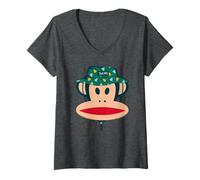 Donna Paul Frank Julius The Monkey - Cappello da Campeggio Maglietta con Collo a V