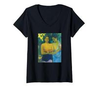 Donna Paul Gauguin - #2 Due Donne tahitiane Maglietta con Collo a V