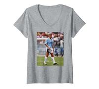 Donna Paul Gazza Gascoigne Gioca per la Lazio Football 1992 Maglietta con Collo a V