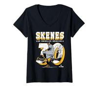 Donna Paul Skenes | Giocatori di Baseball MLB di Pittsburgh | MLBPSK205M Maglietta con Collo a V