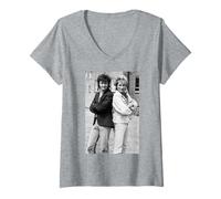 Donna Paul Young & Rod Stewart Insieme 1986 Maglietta con Collo a V