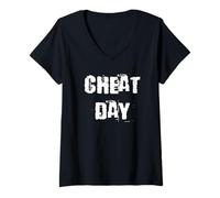 Donna Pausa Dieta Cheat Day Maglietta con Collo a V