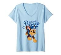 Donna Paw Patrol, Marshall, Cartone Animato, Rescue Pup, Posa d'azione Classica Maglietta con Collo a V