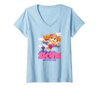 Donna Paw Patrol Skye Born to be a Hero Maglietta con Collo a V