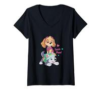 Donna Paw Patrol Skye Everest Team Paw Friends Forever Maglietta con Collo a V