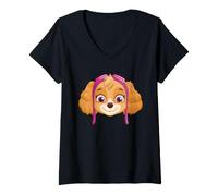 Donna Paw Patrol Skye Large Face Halloween Costume Maglietta con Collo a V