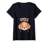 Donna Paw Patrol Skye «Smile» Maglietta con Collo a V