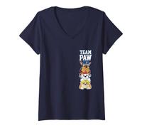 Donna Paw Patrol Team Paw Pup Stack Maglietta con Collo a V