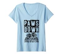 Donna Paws Down Rescue è il miglior salvataggio degli animali per gli amanti degli animali Maglietta con Collo a V