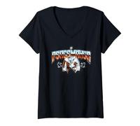Donna Peacemaker Chrome Helmet Logo Maglietta con Collo a V