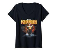 Donna Peacemaker Motorcycle Maglietta con Collo a V