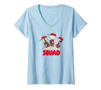 Donna Peanuts Charlie Brown Lucy Sally, amici della squadra di baseball retrò Maglietta con Collo a V