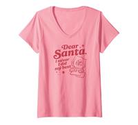 Donna Peanuts - Holidays - Santa I Did My Best Christmas Letter Maglietta con Collo a V