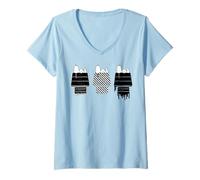 Donna Peanuts Snoopy - Casetta per Cani Lazy Days Creative Classic Thinker Maglietta con Collo a V