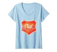 Donna Peanuts Snoopy Festa del papà Cool Greatest Dad Cowboy Rodeo Maglietta con Collo a V