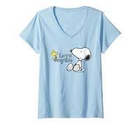 Donna Peanuts - Snoopy Love My Life Maglietta con Collo a V