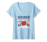 Donna Peanuts Snoopy Lucy Sally Charlie Brown Regali di Natale Maglietta con Collo a V