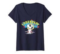Donna Peanuts Snoopy Maschera Marvel Leggendario Supereroe Comico con Cappuccio Maglietta con Collo a V