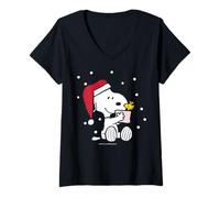 Donna Peanuts - Snoopy Woodstock Il Regalo più Bello Sei tu Maglietta con Collo a V