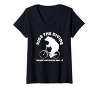 Donna Pedala in mountain bike Divide Continental Divide Maglietta con Collo a V