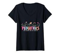 Donna Pediatrics Tiny Human è la mia Infermiera Preferita Maglietta con Collo a V