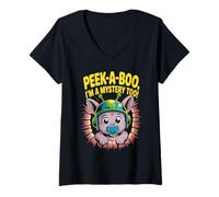 Donna Peek-A-Boo Sono Un mistero Troppo criptido per i Bambini Maglietta con Collo a V