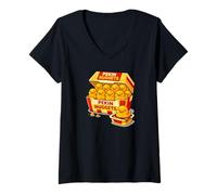 Donna Pekin Nuggets Divertente Anatra Nugget Meme Cibo Animale Art Maglietta con Collo a V