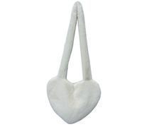 Donna Pelliccia Finta Borsa Messenger a Tracolla Pelo Soffice Felpa Cuore Carino