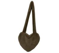 Donna Pelliccia Finta Borsa Messenger a Tracolla Pelo Soffice Felpa Cuore Carino