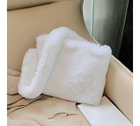 Donna Pelliccia Finta Borsa Messenger a Tracolla Pelo Soffice Zip Carino Winter