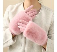 Donna Pelliccia Finta Guanti Touch Screen Carino Pelo Caldo Full Dito a Manopola