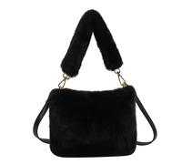 Donna Pelliccia Finta Invernale Secchio Borsa a Tracolla Pelle PU Cinturino Chic