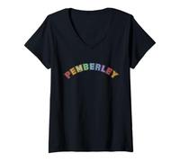 Donna PEMBERLEY Jane Austen Pride & Prejudice School Spirit Meme Maglietta con Collo a V