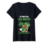 Donna Pensionierung Ist MIR Egal ICH Bin Im Ruhestand Rente Maglietta con Collo a V