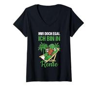 Donna Pensionierung MIR Doch Egal ICH Bin in Affitto Maglietta con Collo a V