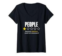 Donna People One Star Absolute Nightmare Maglietta con Collo a V